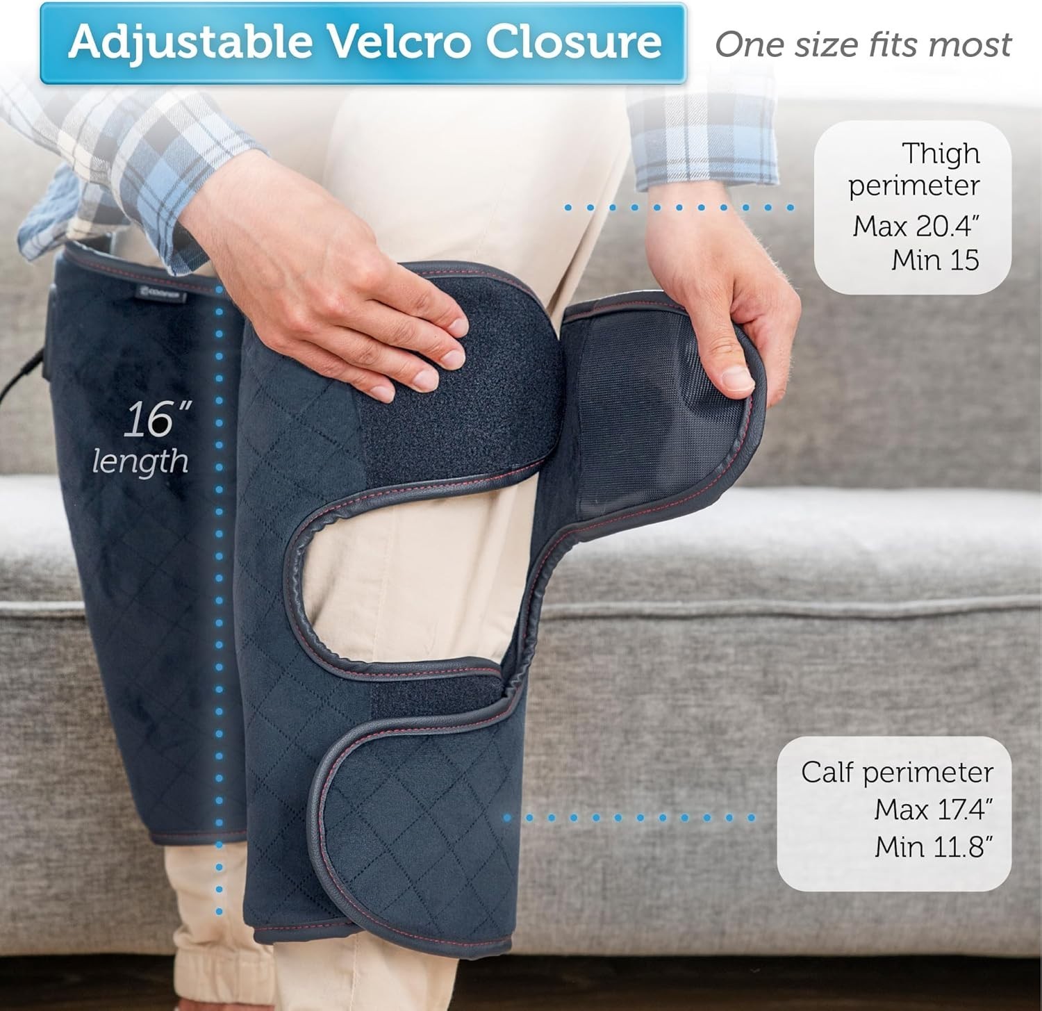 2pc COMFIER Heated Knee Massager Wrap – Heat Therapy Pad for Pain Relief NEW