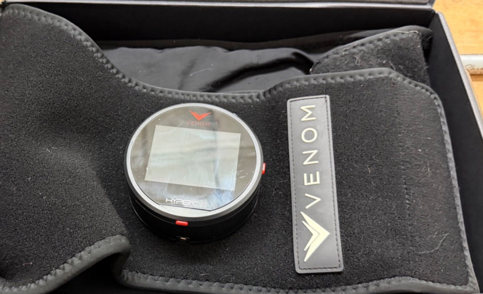 Hyperice Venom Back Heated Vibrating Rechargeable Massage Belt Back Wrap Black