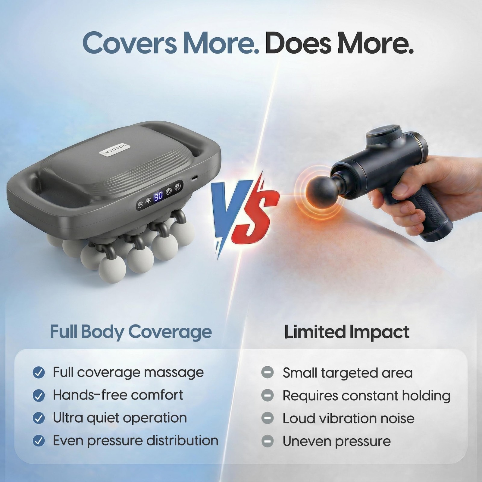 16 Head Massage Gun for Muscle Pain Relief, Deep Tissue Massager, 3 Modes, 30 In