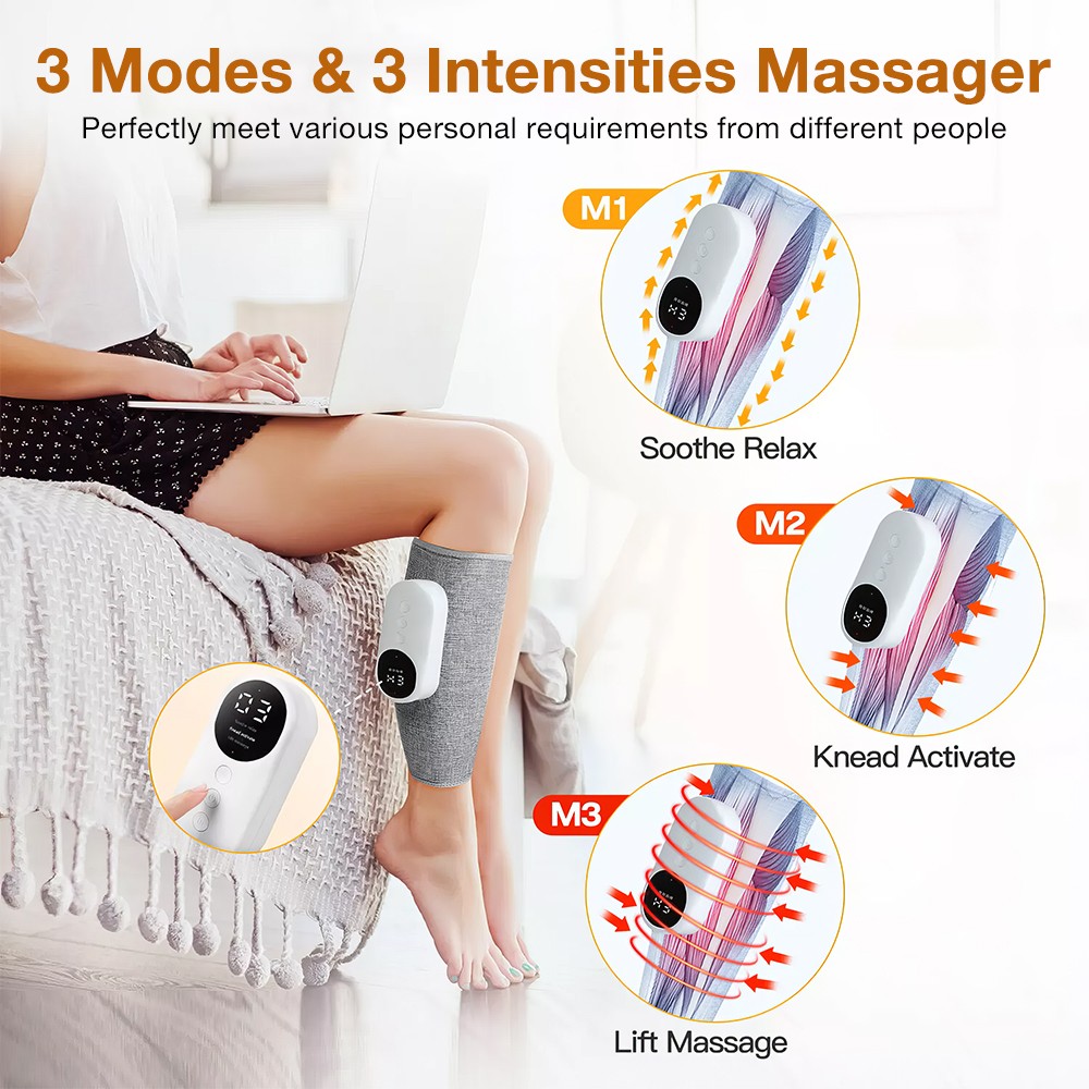 Leg Massager Heated Air Compression Foot Massage Calf Circulation Muscles Relax