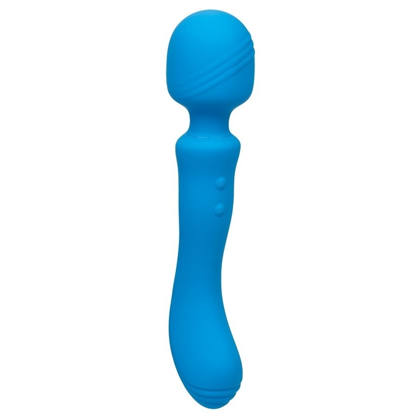 Adult Calexotics Rumbler Rumble Wand Dual-Ended Massager Blue USB Rechargeable