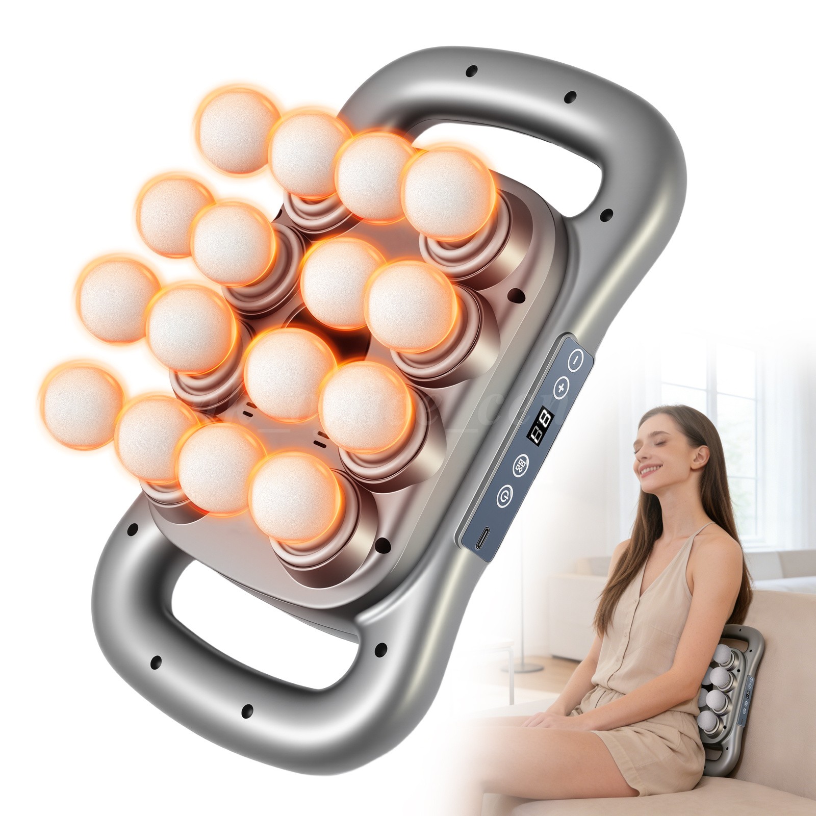 16Head Massage Gun Deep Tissue Massager 9 Modes&9 Intensity Levels Muscle Relax