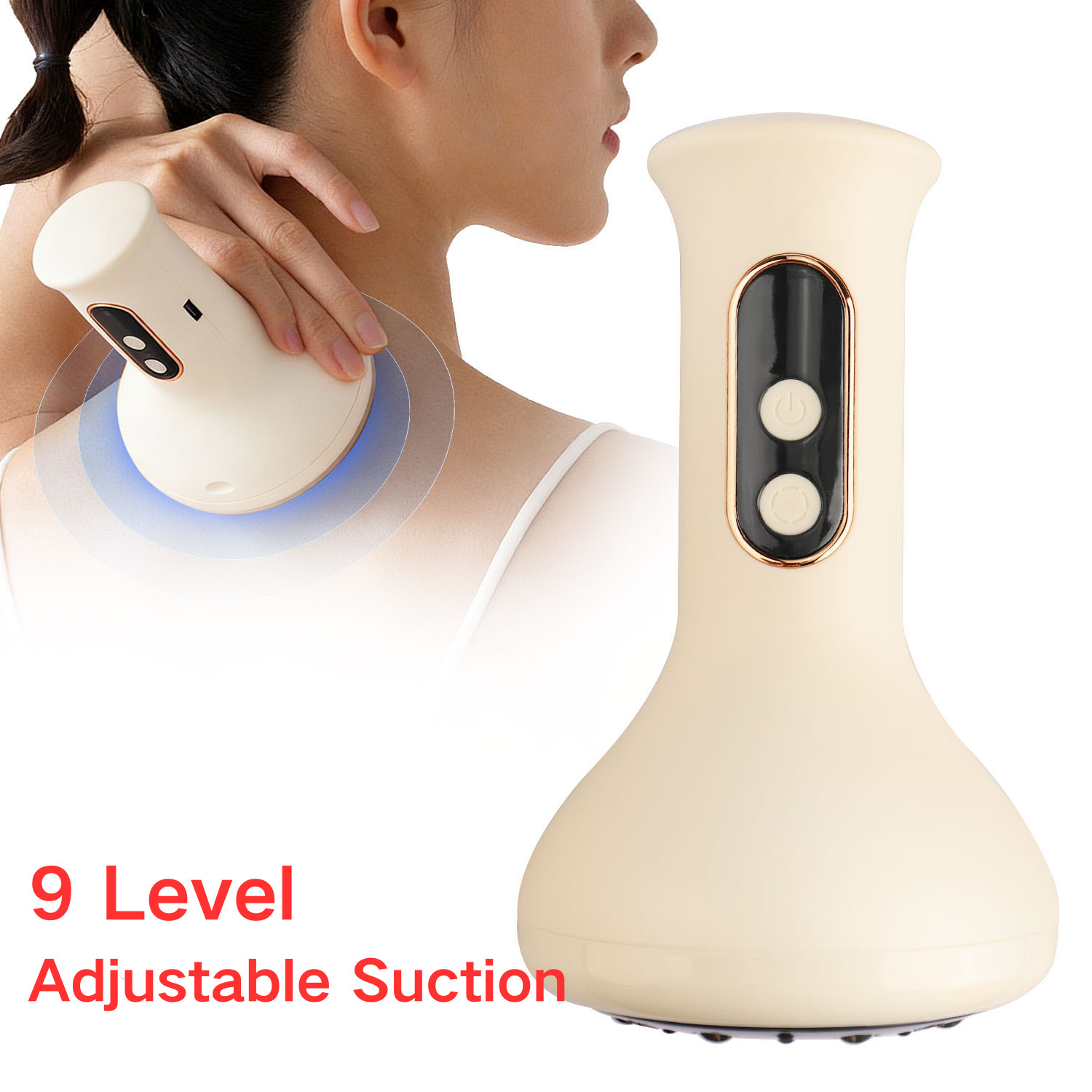 Electric Cupping Therapy Set Red Blue Light Smart Cupping Gua Sha Massage Device