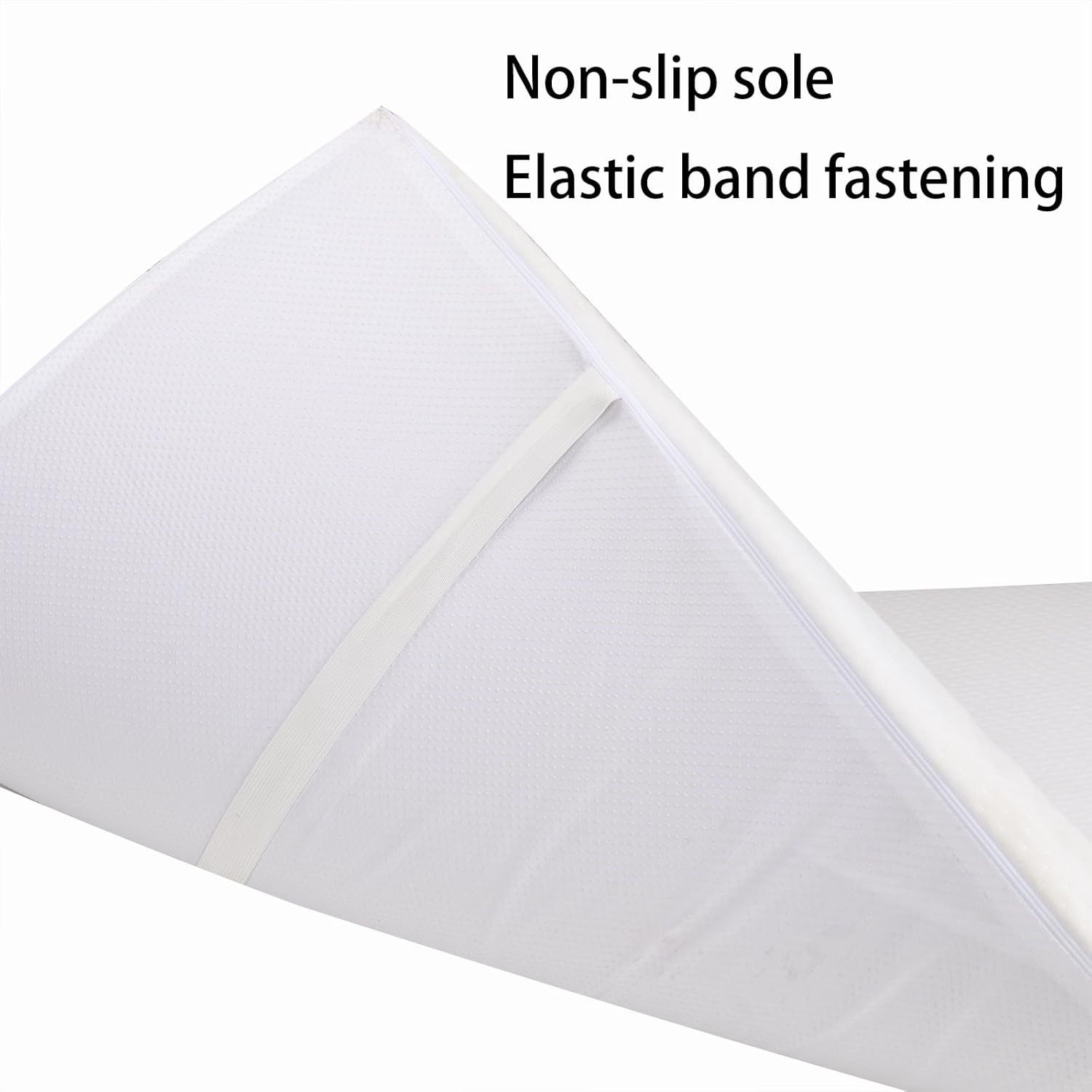 Professional Massage Bed Topper – Soft White Memory Foam, Machine Washable Cover