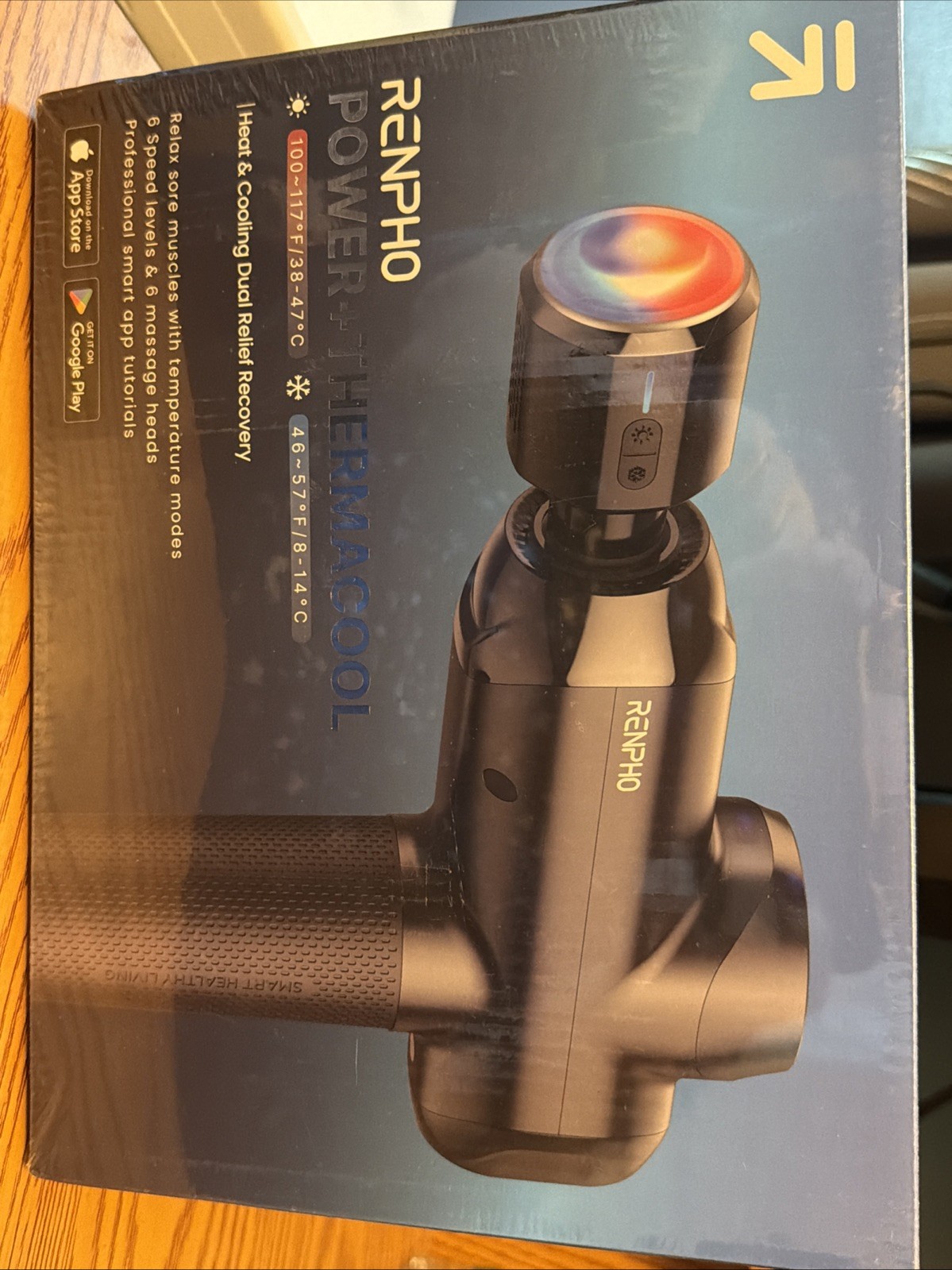 RENPHO Power+Thermacool R-C001SH Black Dual Relief Recovery Massage Gun