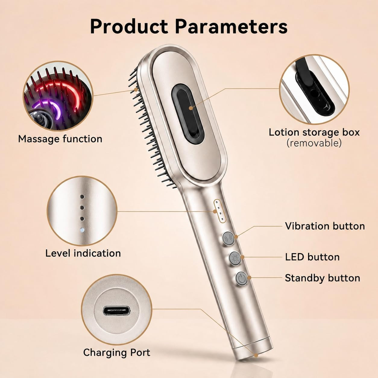 Dayln Electric Scalp Massager Hair Oil Applicator, Cordless Vibration Head Massa