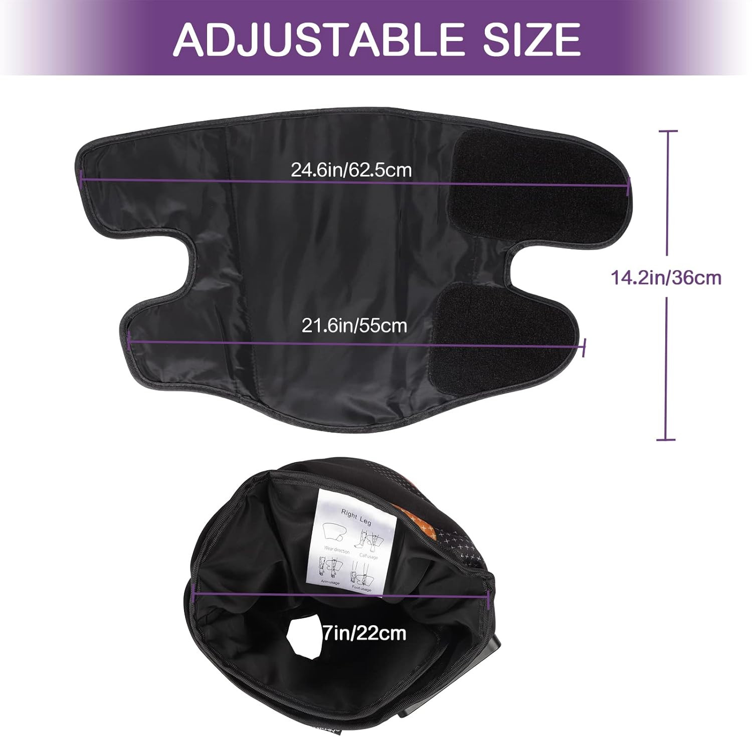 Rechargeable Leg Massager for Circulation and Pain Relief, Cordless Air Leg Comp