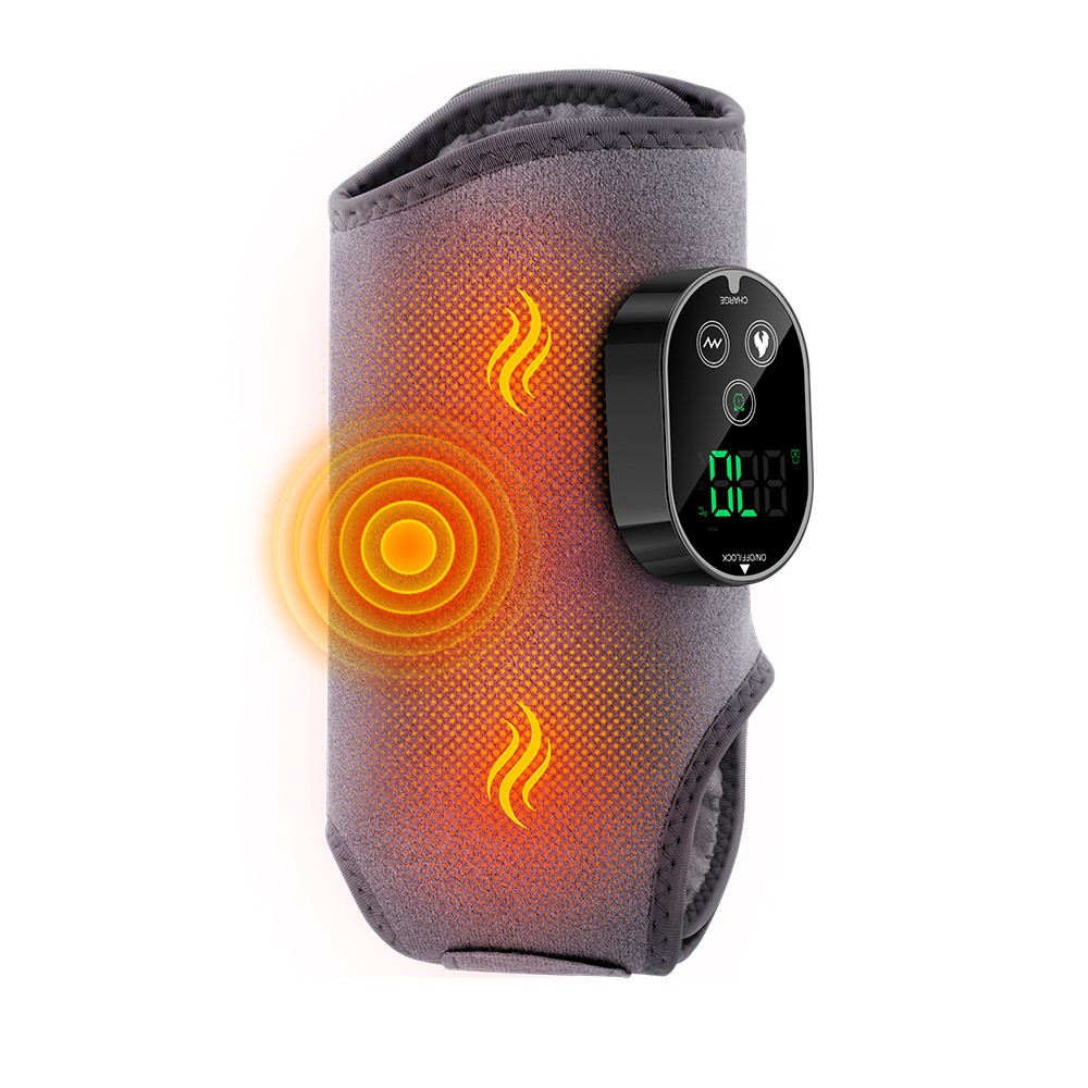 2x Ankle Massager,3-in-1 Wearable Hot & Vibration Massager for Feet, Ankles, Arm