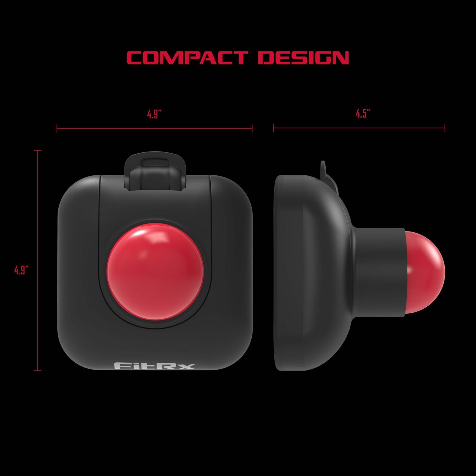 Fitrx Mountable Massage Ball Back Roller with Suction Cup Clamp
