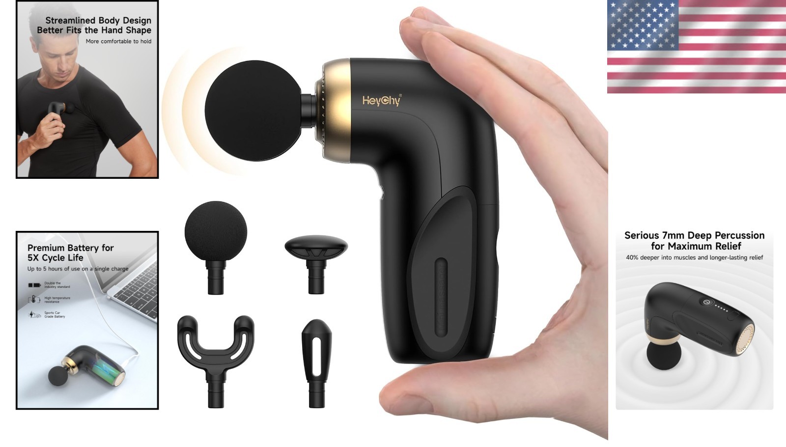 Travel-Friendly Handheld Massage Gun – Lightweight & Ergonomic Relaxation Tool