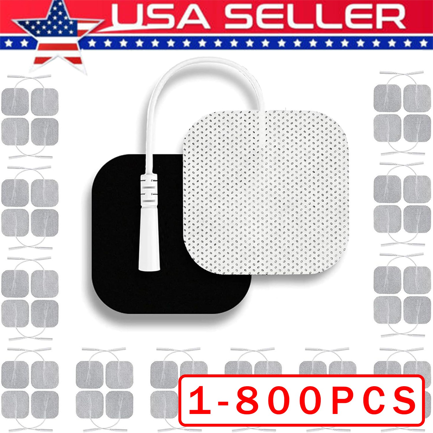 40 TENS Electrode Pads EMS Replacement Unit 7000 3000 2×2 Muscle Stimulator BULK