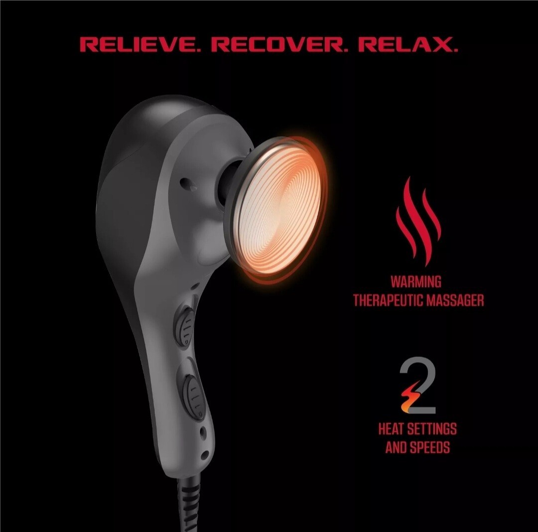 NEW Fitrx Heat Therapy Massager Handheld, Heat Therapy Body Massager 2 Speeds