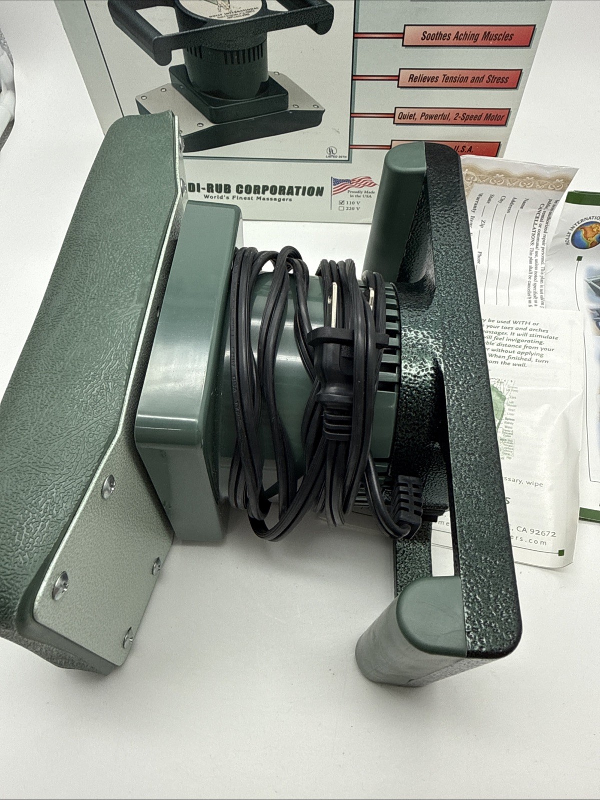 Medi-Rub Body Massager 2000 Plus MR-2 Powerful 2-Speed Motor USA Tested Working