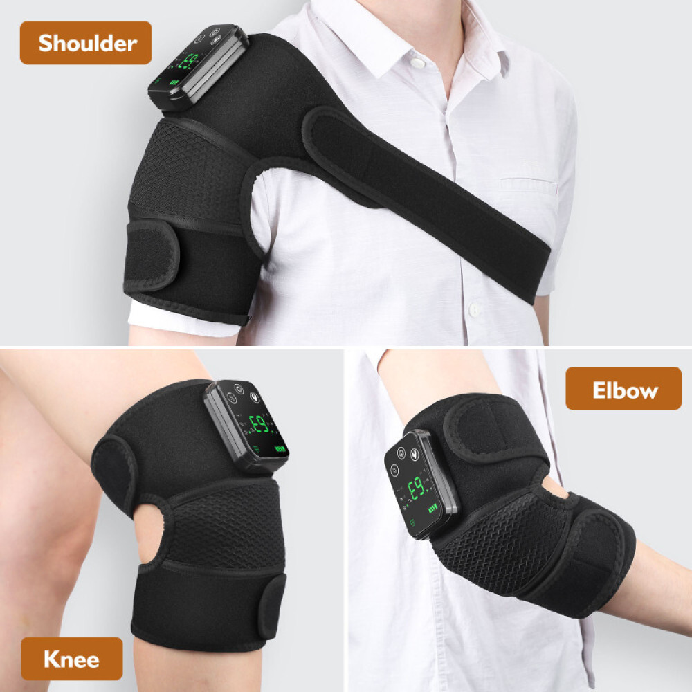 2PACK Electric Heated Vibration Knee Elbow Joint Pad Shoulder Wrap Brace Massage