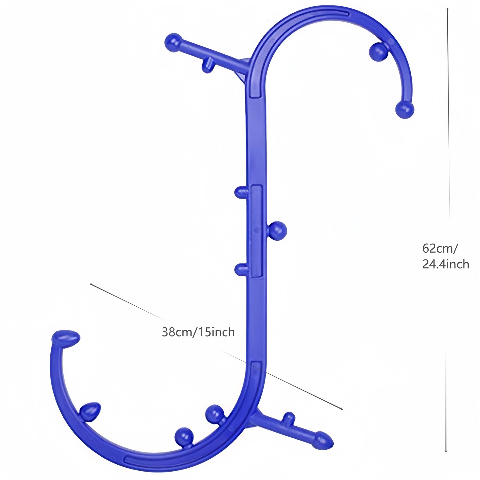 Lead-Free S-Shaped Hook Self-Massage Stick(Blue)