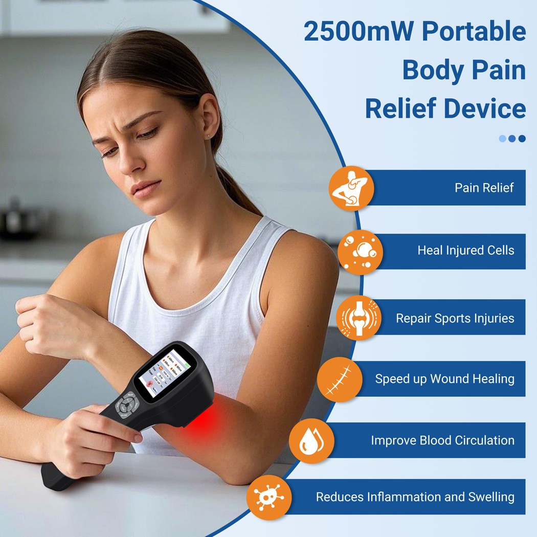 2500mW Cold Laser Therapy Body Pain Relief Device Soft Healing Lazer Humans Pets