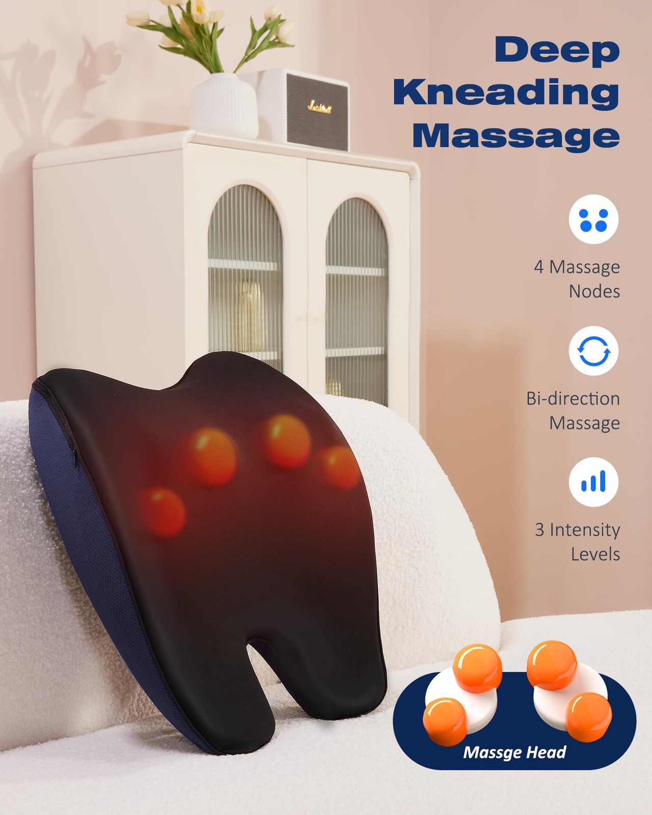 Shiatsu Neck and Back Massager with Heat, Neck and Shoulder Massagers, Deep T…