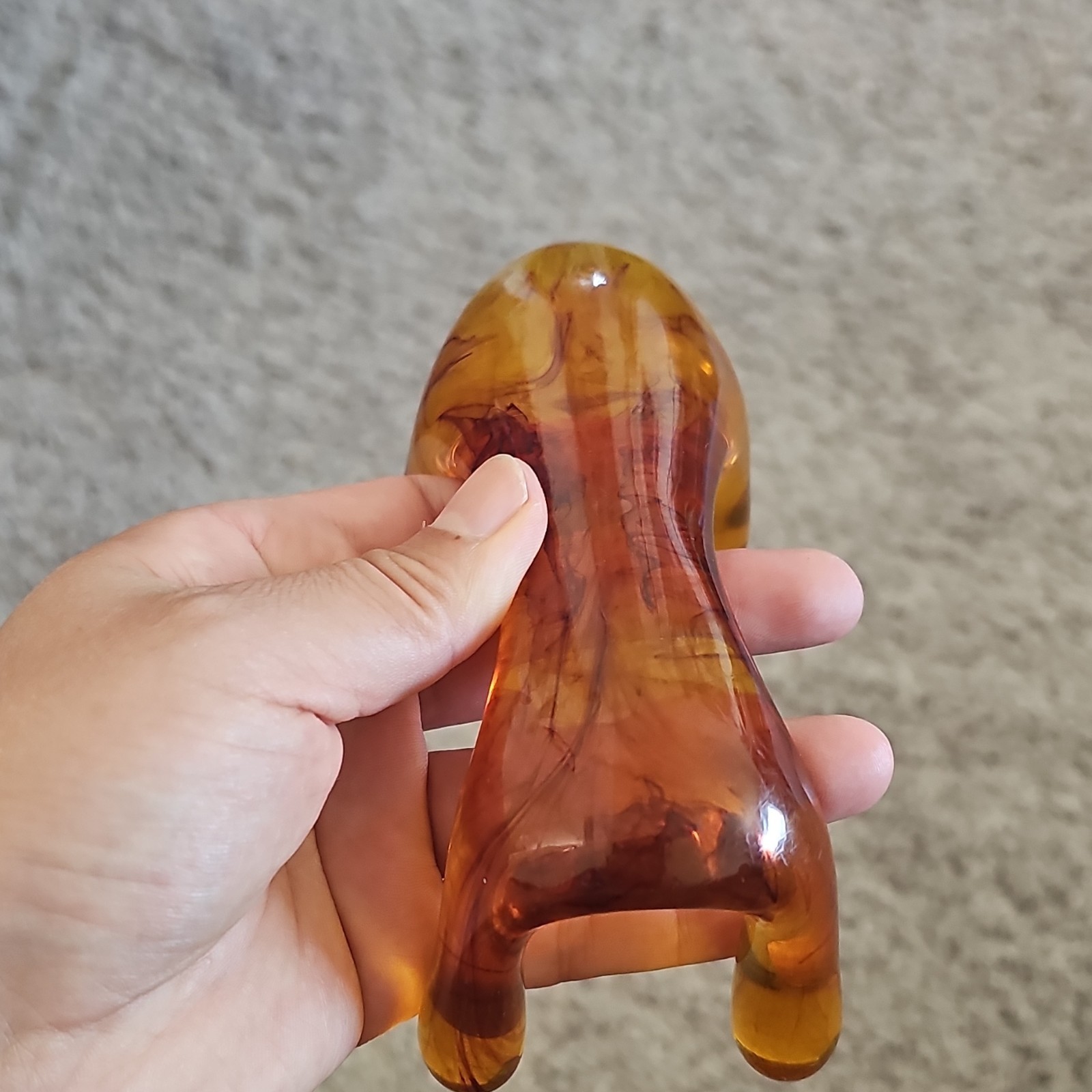Amber Resin Gua Sha Massage Tool, Acupoint Massager For Back, Neck & Spine New