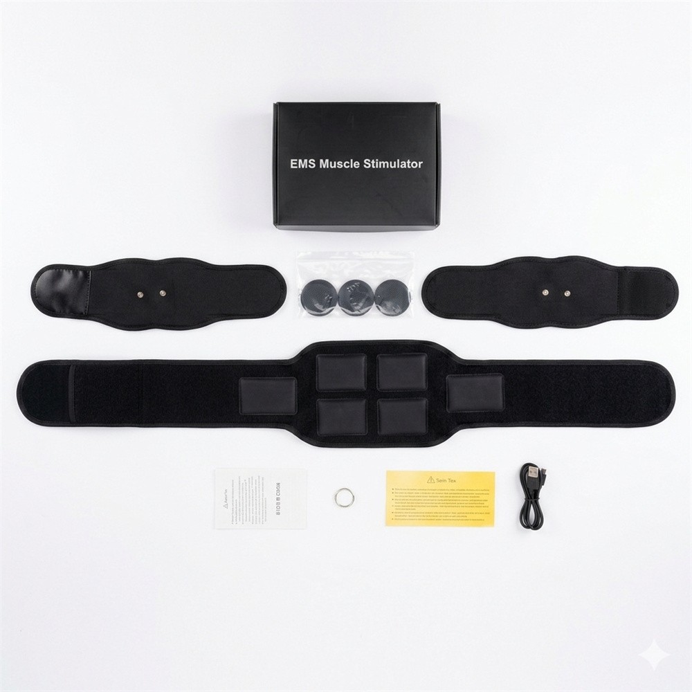 Next Gen Ultra EMS Muscle Stimulator Rechargeable Fitness AB Belt Toning Set