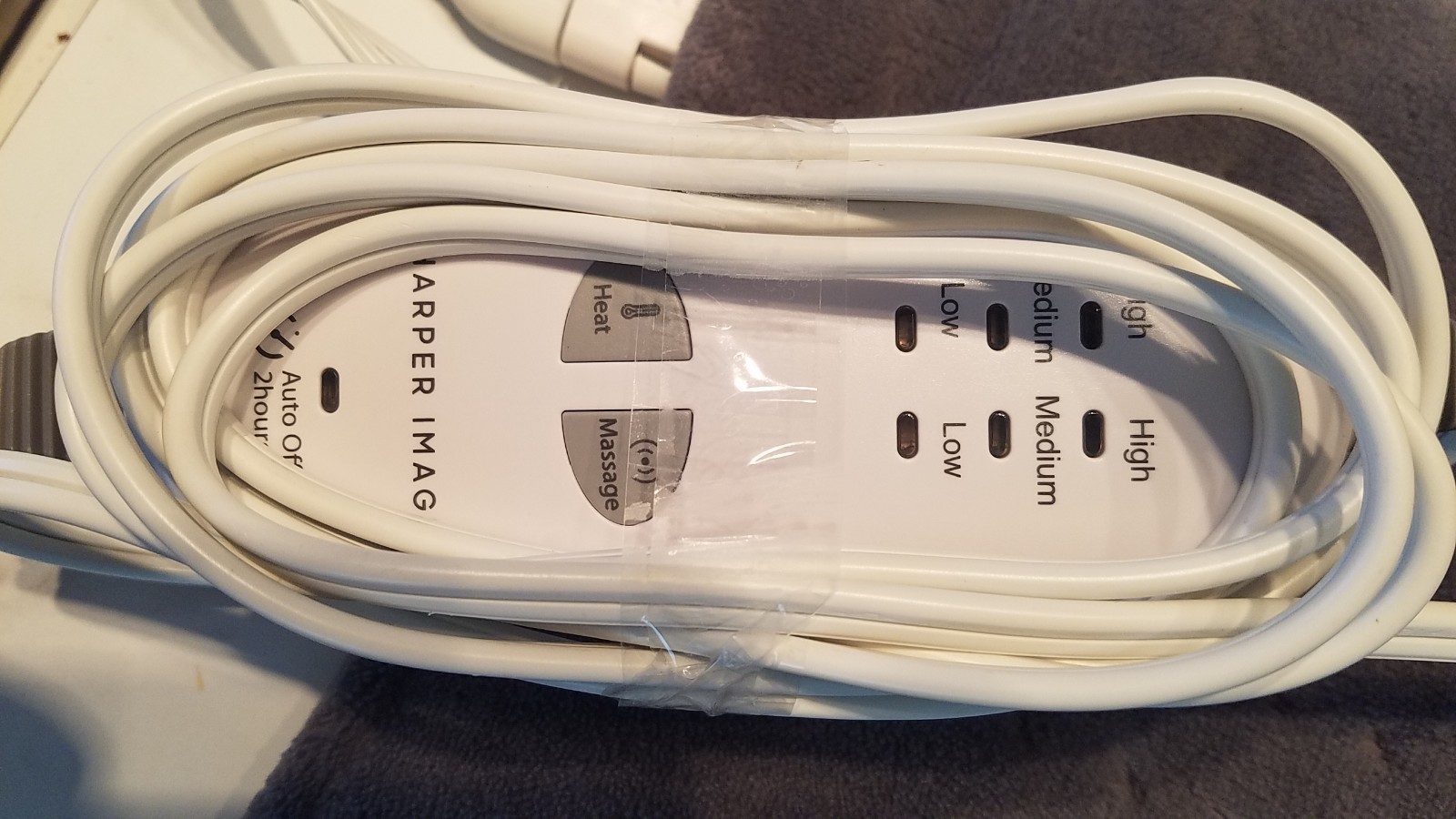 Sharper Image Calming Heat Weighted n Massage Heating Pad 12×23 ~ 6 Settings