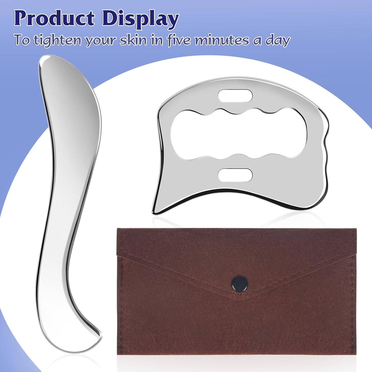 Rylpoint Guasha Massage Tool,Grade Stainless Steel Scraping Tool for Soft Tissue