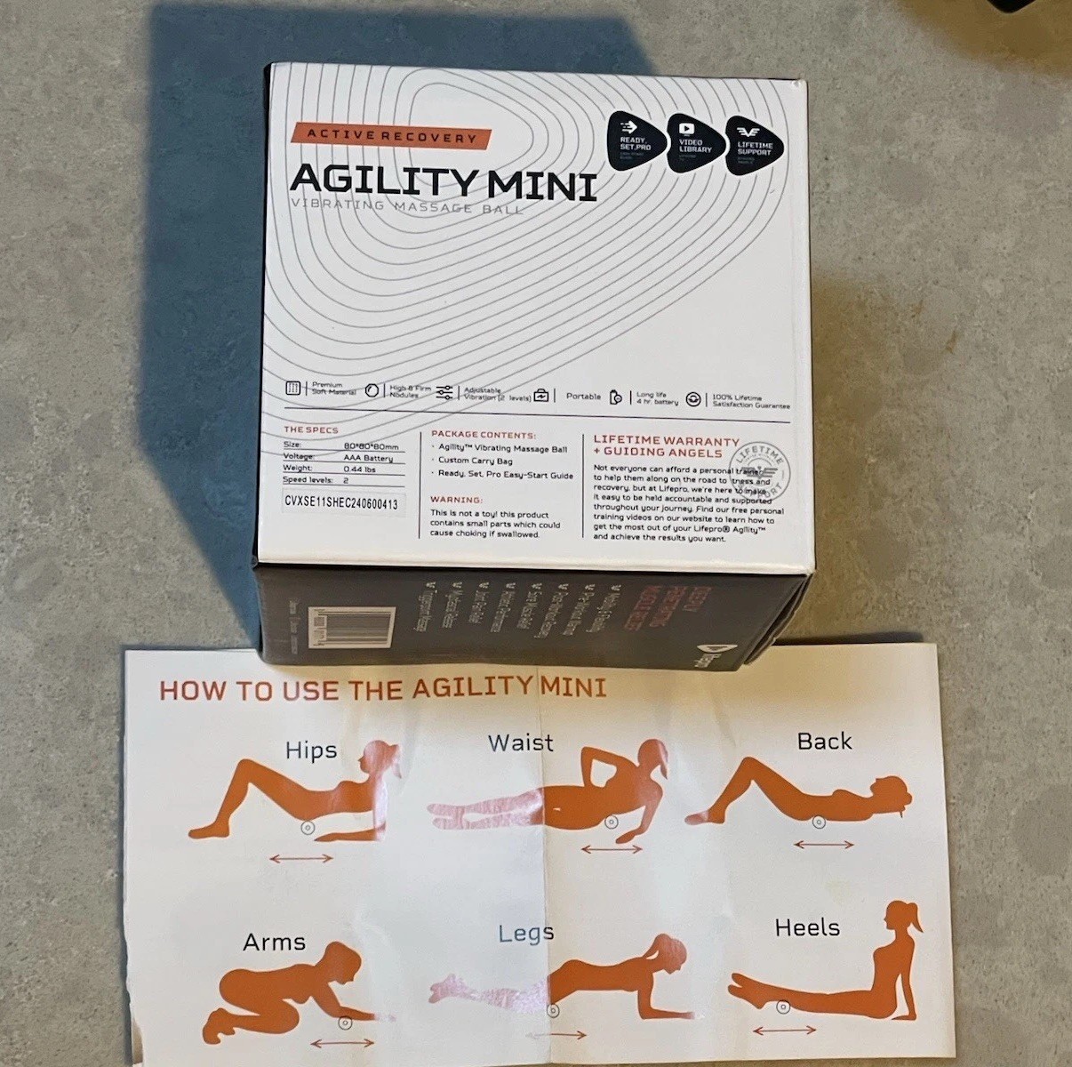 LifePro Agility Mini Vibrating Massage Ball Deep Tissue Therapy – Tested Working