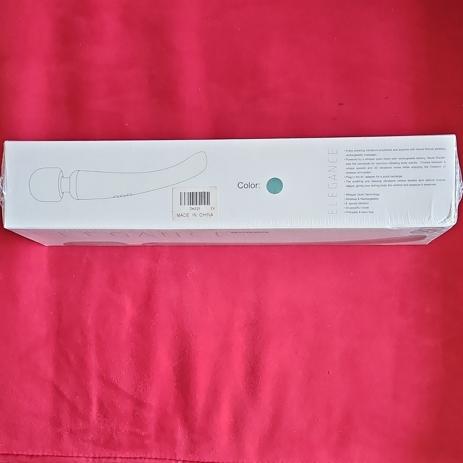 NEW ELEGANCE Therapeutic Handheld Cordless Wand Massager 8 Speeds 20 Modes