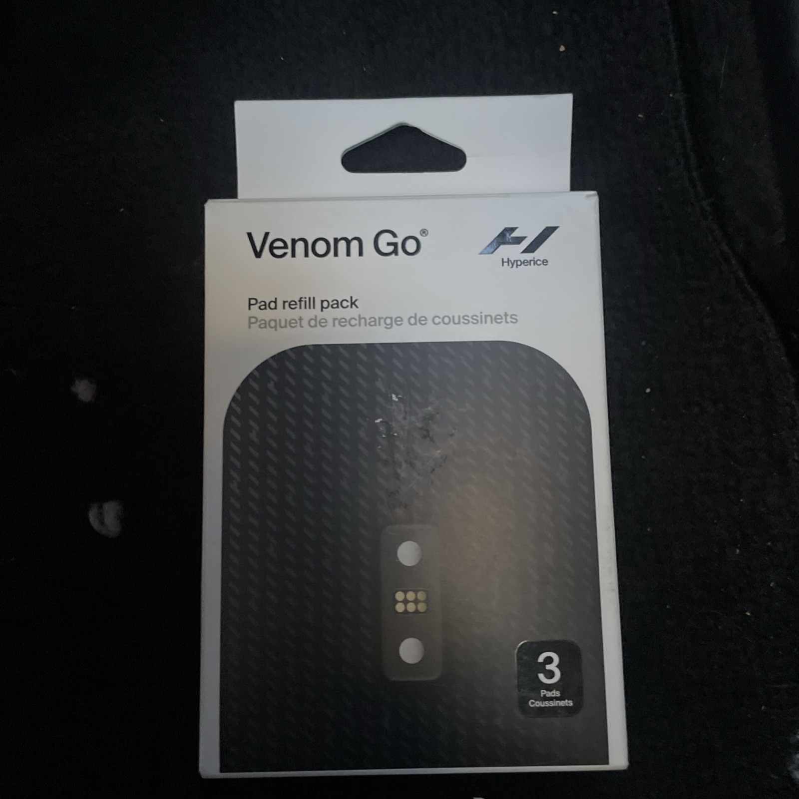 Hyperice – Venom Go Wearable Heat + Vibration Pad Refill (Pack of 3) – Black