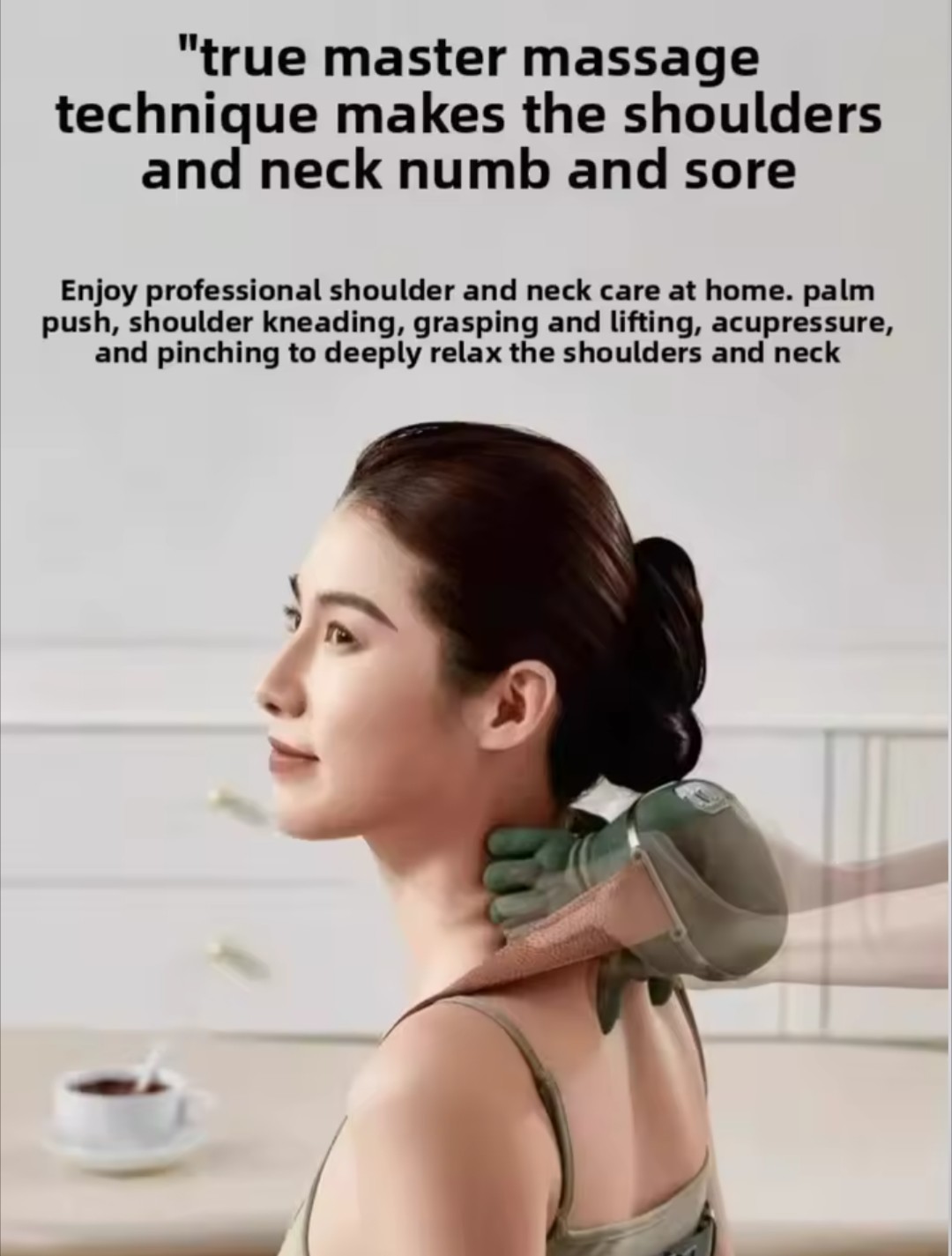 Advanced 4D Shiatsu Neck and Shoulder Massager with Heat & Finger Massage – W…