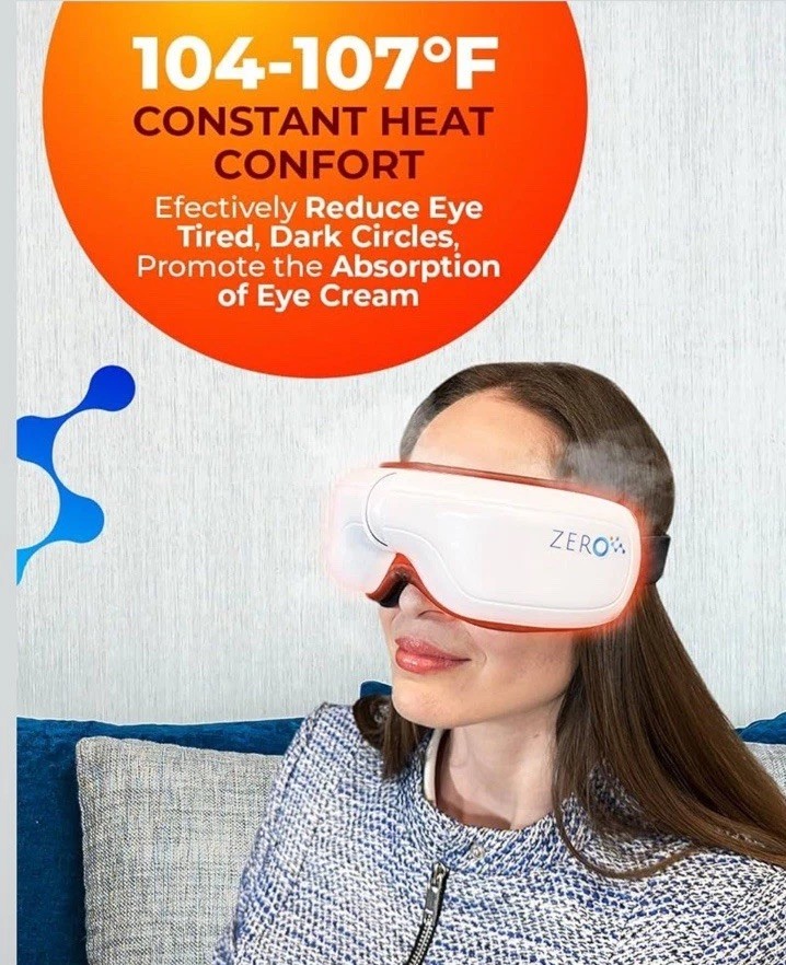 Heated Compression Eye Mask Music Face Massager Rechargeable Sleep Mask