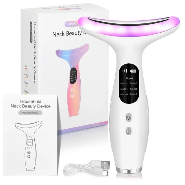 7 Color Neck Face Massager Facial Massager Tool For Skin Care At Home Vibrating