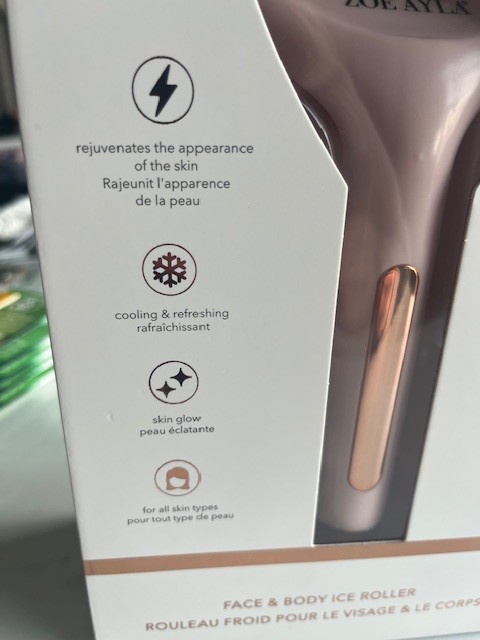 Zoe Ayla Face & Body Ice Roller, Soft Gel, Quick Freeze,Reduce Puff & RednessNIB