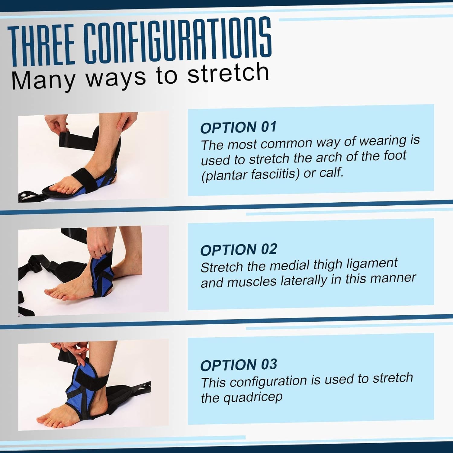 Adjustable Yoga Stretch Strap for Legs – Plantar Fasciitis & Achilles Support