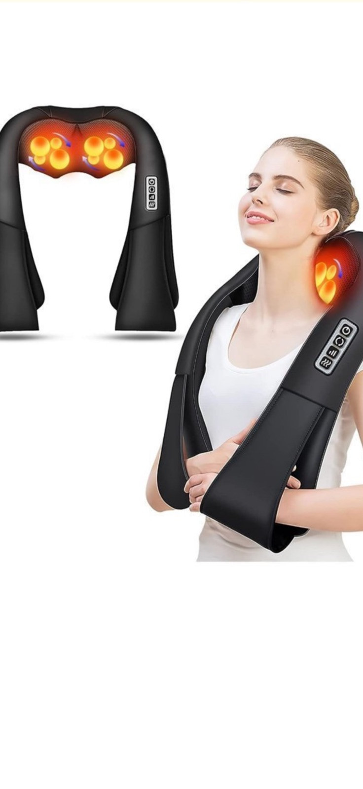 Back and Neck Deep Tissue Kneading Massager