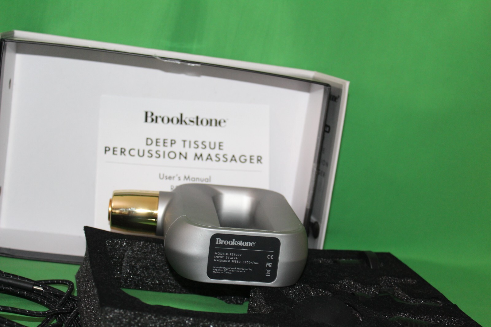 Brookstone Touch Control Deep Tissue Percussion Massager RS1009-SIA