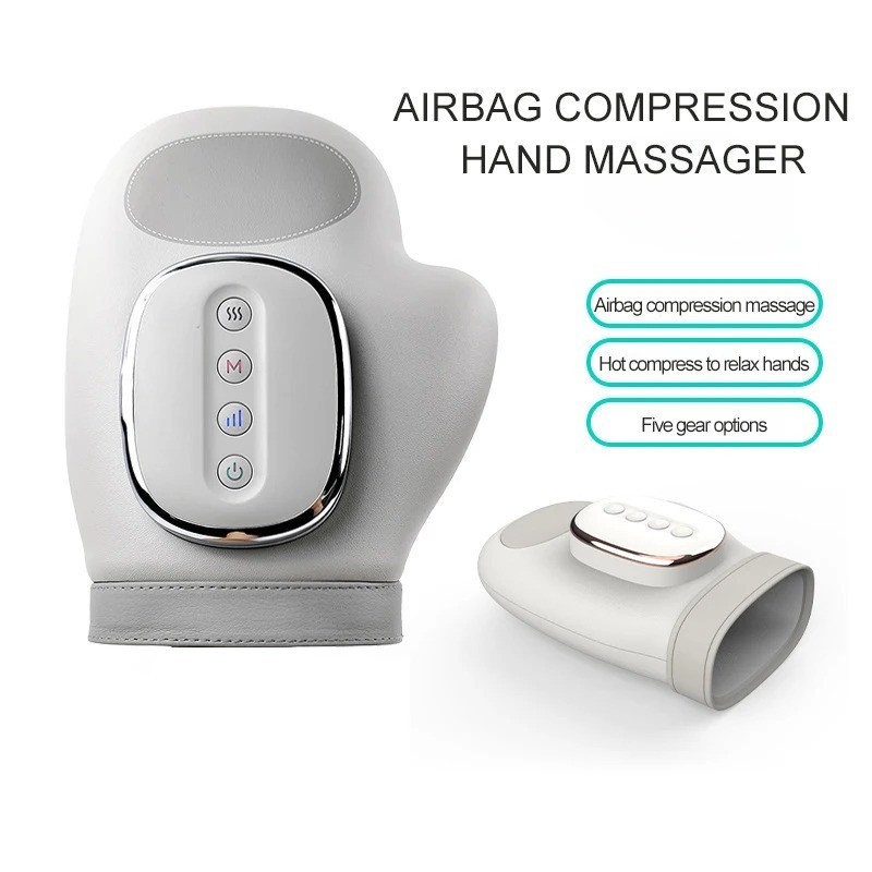 Electric Hand Massager With Heat Air Compression Cordless ABS Wrist Finger Care