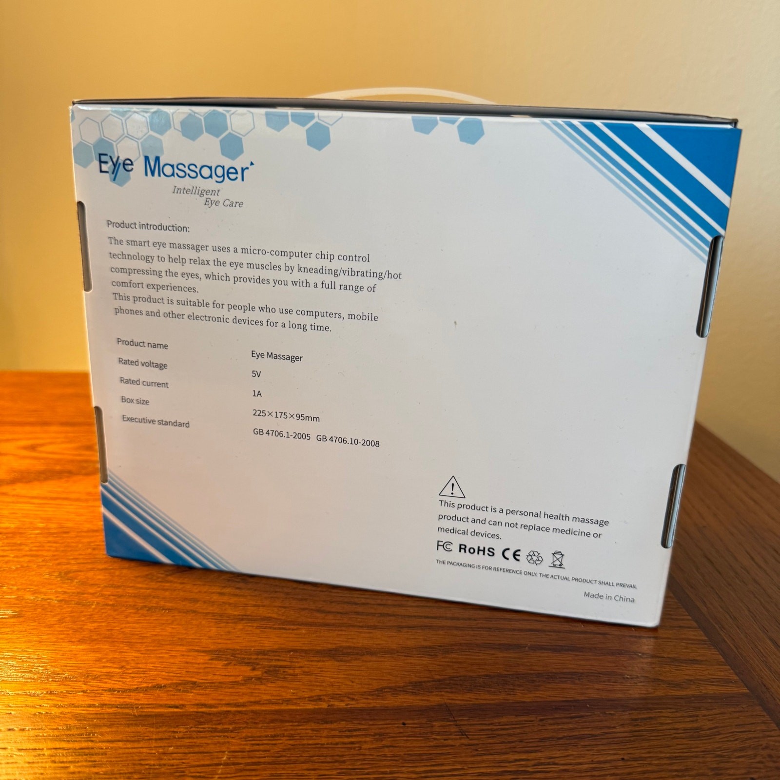 Smart Eye Massager – Heat, Vibration, Music, Acupressure, Foldable – New in Box
