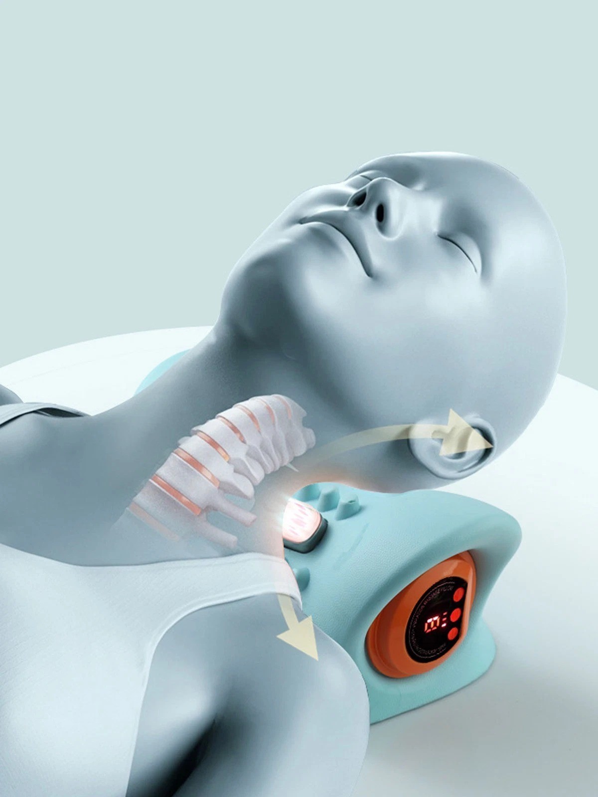 Hugterra Neck Massager 2025, Neck and Shoulder Relaxer with Heat, 3 Modes, Porta