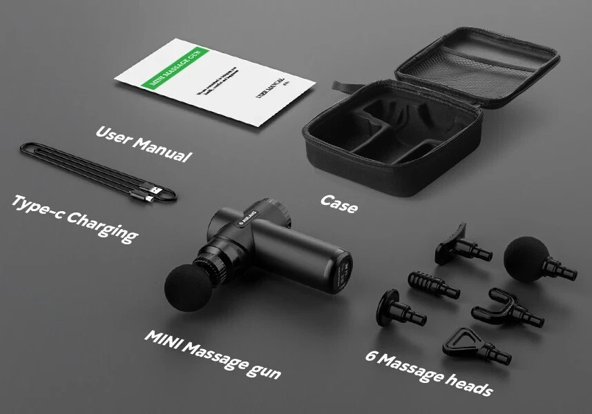 AERLANG Mini Massage Gun Portable Deep Tissue Quiet – w/ Black Case Included!