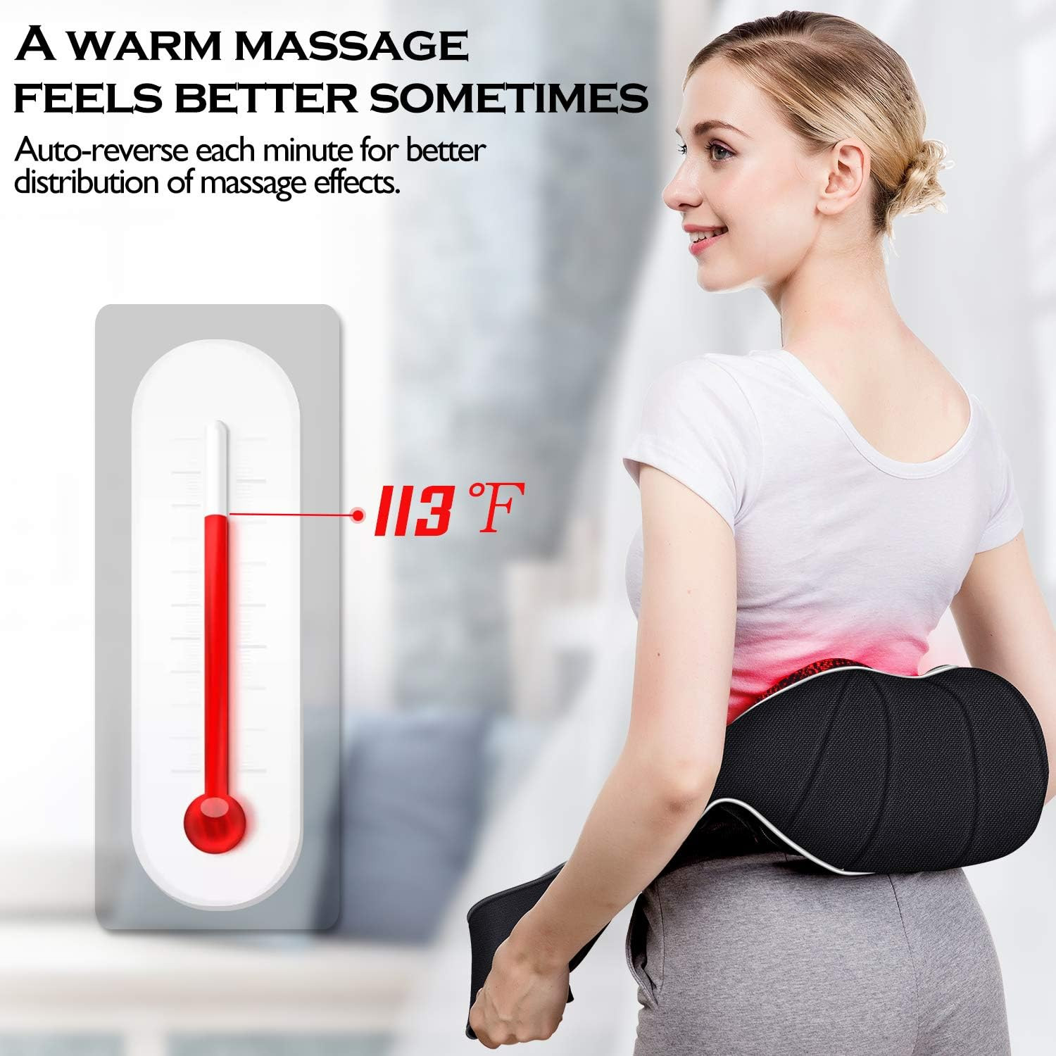 Christmas Women Men Gifts, Shiatsu Neck and Shoulder Massager with Heat Deep Tis