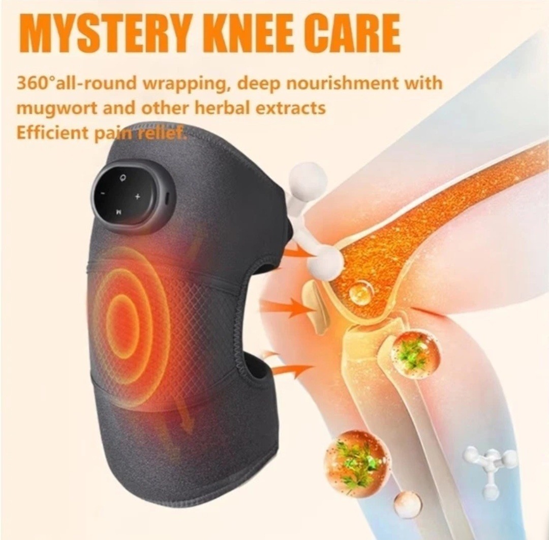 2PK Heated Vibrating Knee Massager, Cordless Knee Support Wrap for Joint Pain