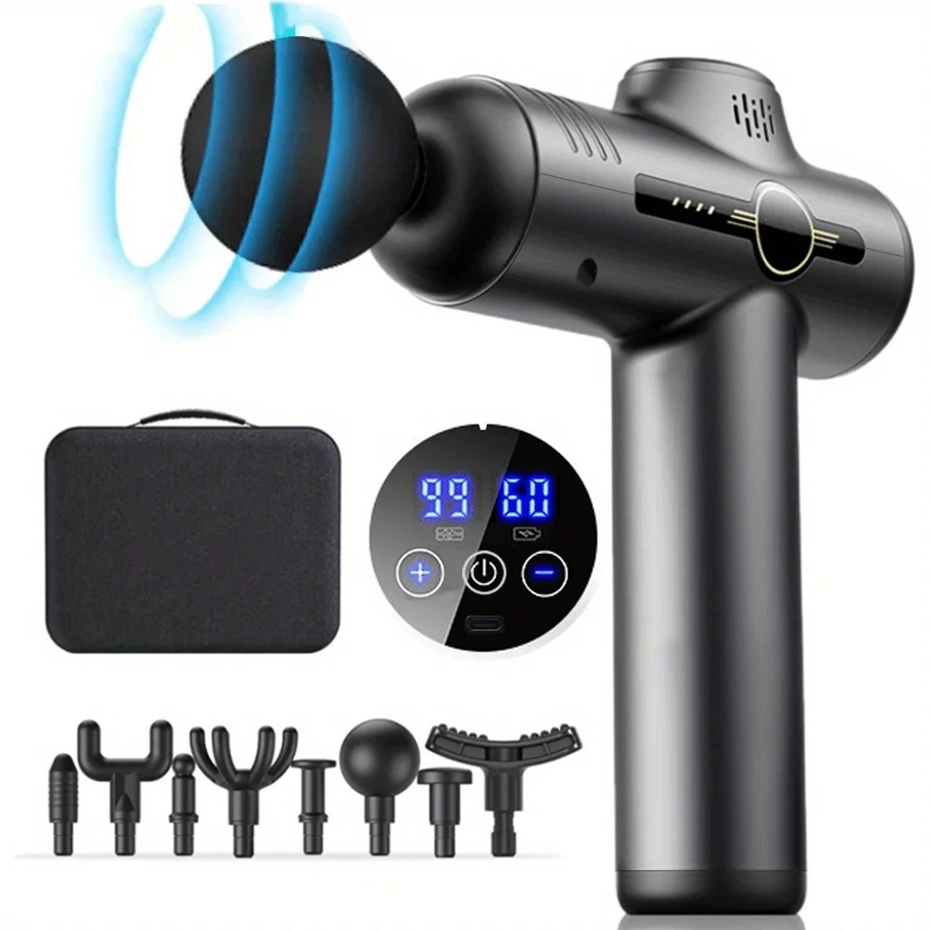 Massage Gun Deep Tissue, Muscle Massage Gun with 9 Attachment Heads 20 Speeds