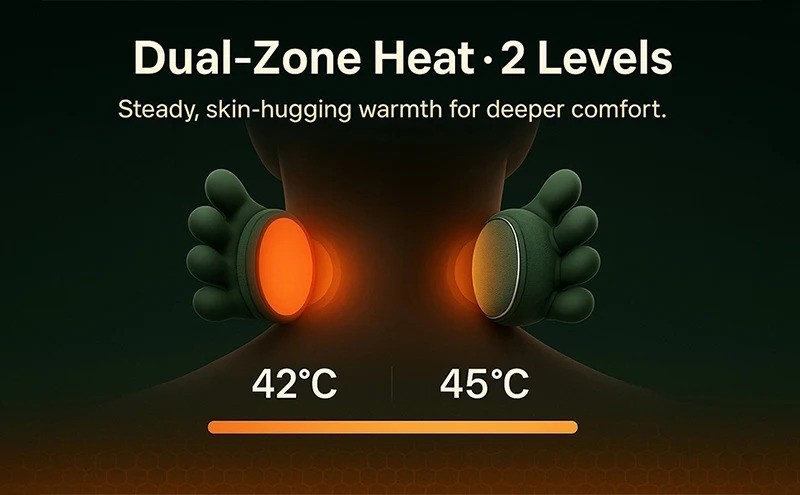 Bionic Neck Shoulder Massager N7 4D Kneading Shawl Wireless Trapezius Heat 3kg