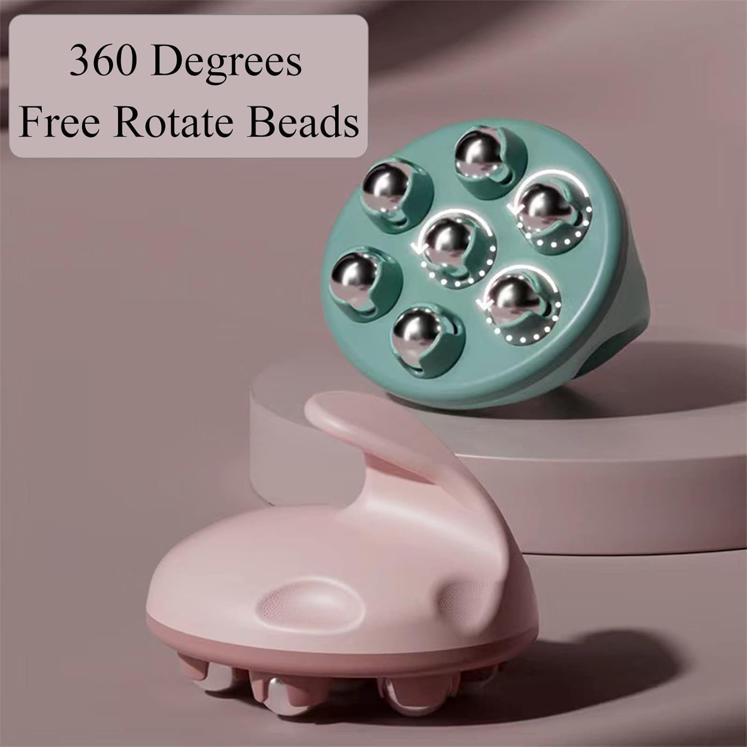 Hand Held Massager, Full Body Massage Tool with Roller Ball Massager Manual 360-