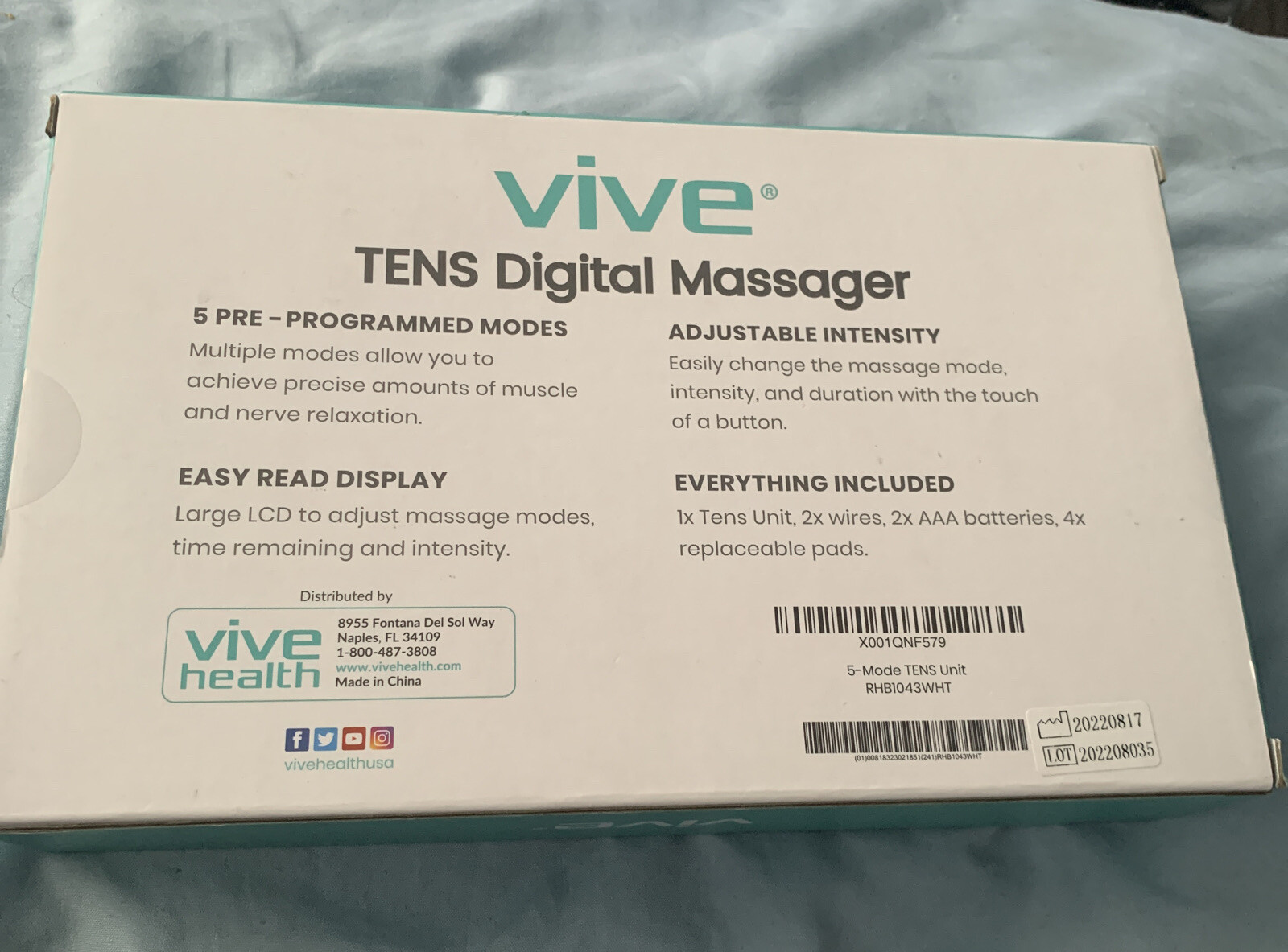 VIVE 5-Mode TENS Unit Tens Digital Massager