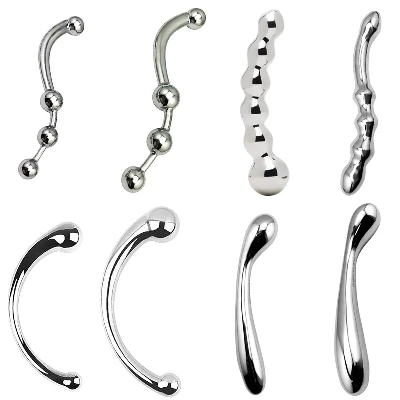 Stainless Steel Handheld Female Full Body Massager Stimulate Metal