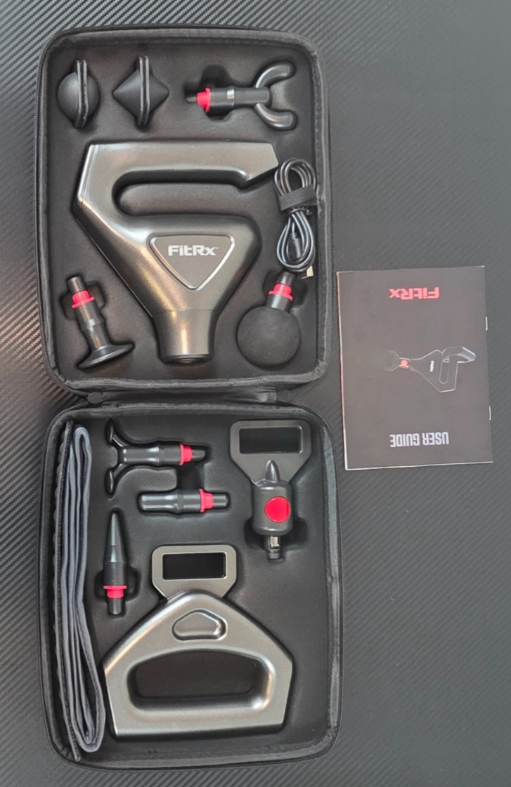 FitRx 2-in-1 Vibrating Massage Belt and Massage Gun #8973WM
