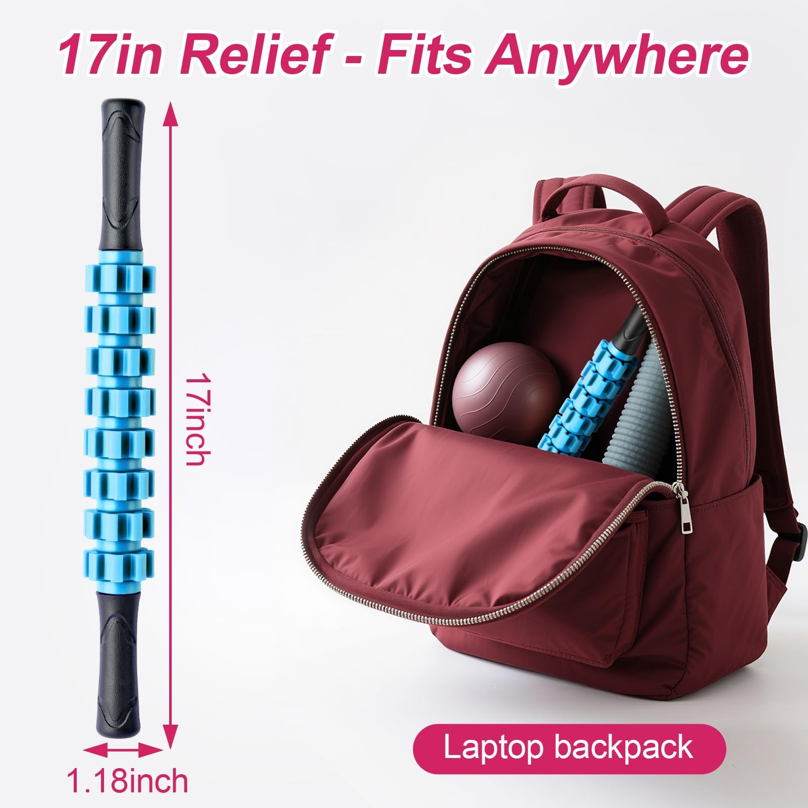 Massage Roller, Muscle Roller Stick, Therapy Roller Stick for Legs, Calf, Thi…