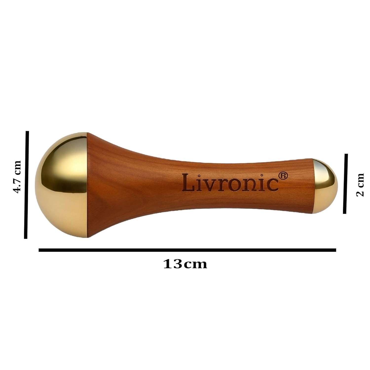 Livronic Ayurvedic Dual Kansa Wand massager | Both Side Bronze Cap Facial,Neck