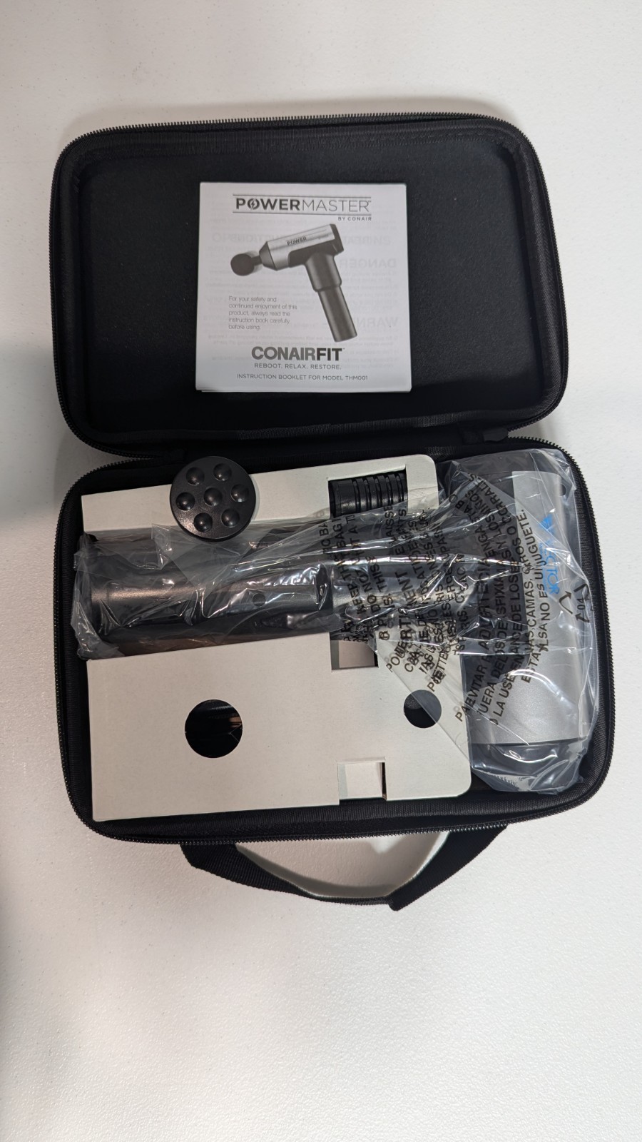 Conair Fit Power Master Percussion Massager Cordless Rechargeable THM001